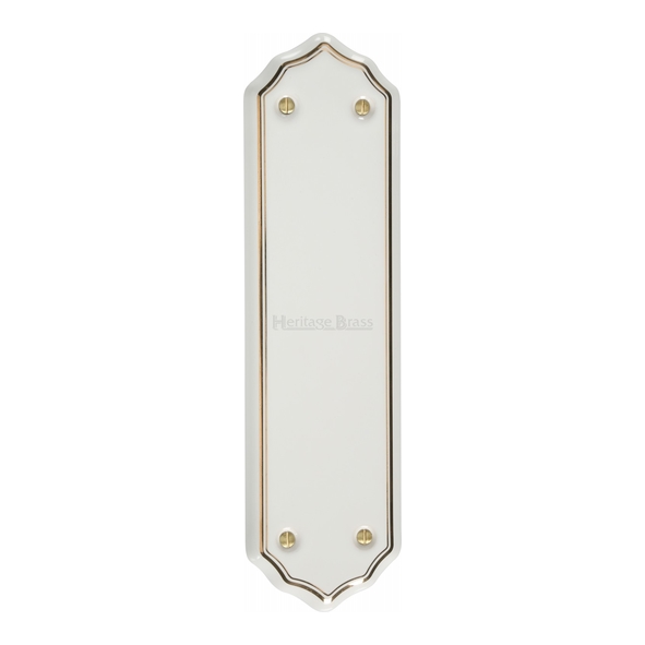 6000  289 x 072mm  Gold Line  Heritage Brass Shaped Porcelain Finger Plate