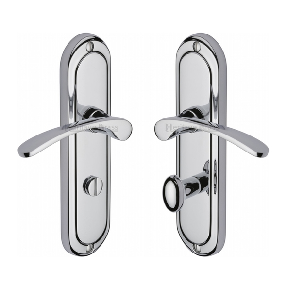 AMB6230-PC  Bathroom [57mm]  Polished Chrome  Heritage Brass Ambassador Levers On Backplates