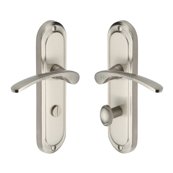 AMB6230-SN • Bathroom [57mm] • Satin Nickel • Heritage Brass Ambassador Levers On Backplates