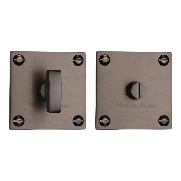 BAU1555-MB • Matt Bronze • Heritage Brass Bauhaus Square Bathroom Turn With Release