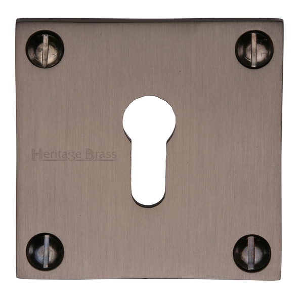 BAU1556-MB • Matt Bronze • Heritage Brass Bauhaus Square Mortice Key Escutcheon