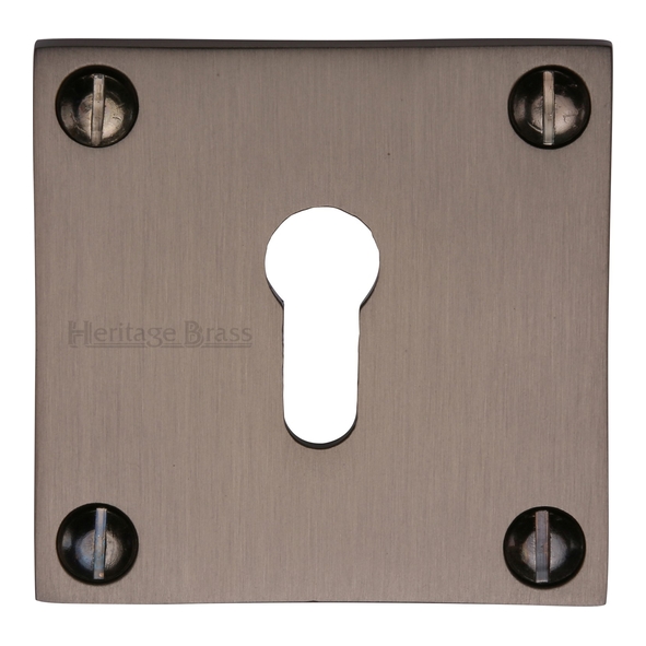 BAU1556-MB  Matt Bronze  Heritage Brass Bauhaus Square Mortice Key Escutcheon