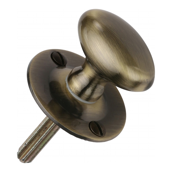 BT5-AT • Turn Only • Antique Brass • Heritage Brass Small Victorian Turn With Spline Spindle