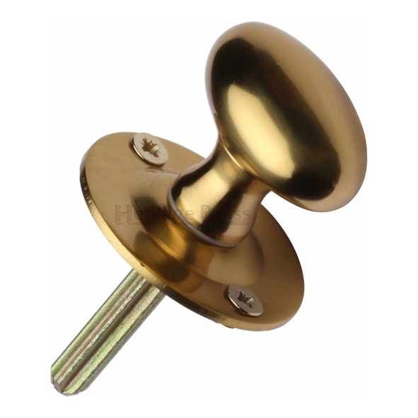 BT5-PB • Turn Only • Polished Brass • Heritage Brass Small Victorian Turn With Spline Spindle