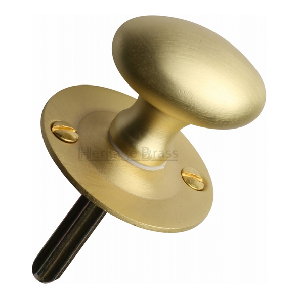BT5-SB • Turn Only • Satin Brass • Heritage Brass Small Victorian Turn With Spline Spindle