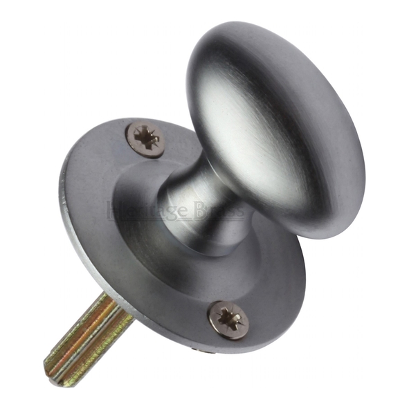 BT5-SC • Turn Only • Satin Chrome • Heritage Brass Small Victorian Turn With Spline Spindle