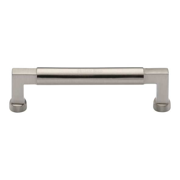 C0312 128-SN  128 x 144 x 40mm  Satin Nickel  Heritage Brass Bauhaus Cabinet Pull Handle