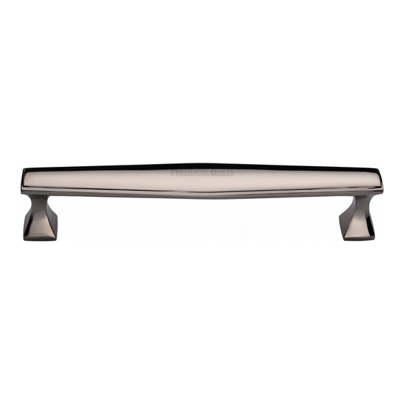 C0334 203-PNF  203 x 220 x 35mm  Polished Nickel  Heritage Brass Art Deco Cabinet Pull Handle