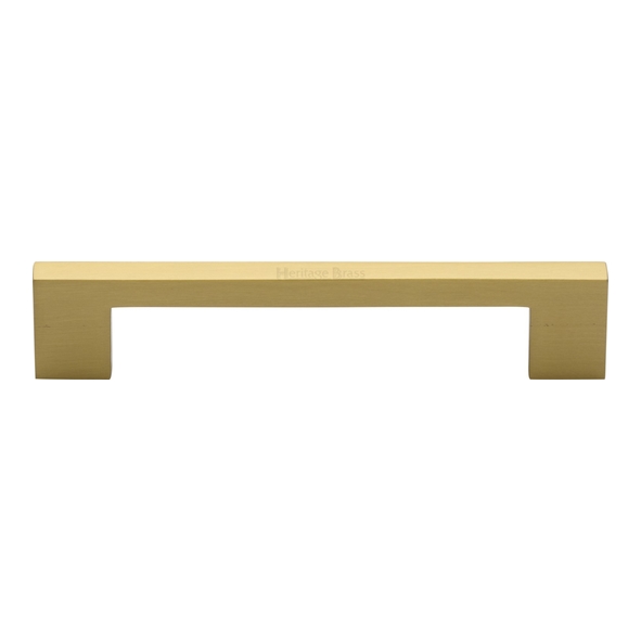 C0337 128-SB  128 x 148 x 30mm  Satin Brass  Heritage Brass Metro Cabinet Pull Handle