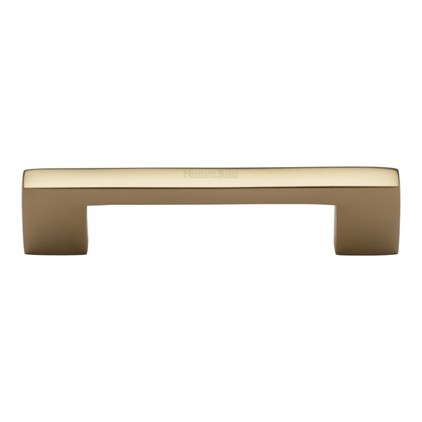 C0337 96-PB  096 x 116 x 30mm  Polished Brass  Heritage Brass Metro Cabinet Pull Handle