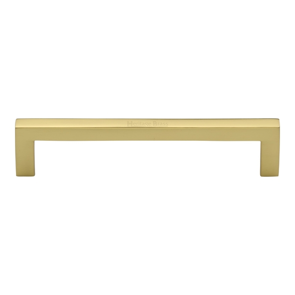 C0339 128-PB  128 x 138 x 30mm  Polished Brass  Heritage Brass City Cabinet Pull Handle