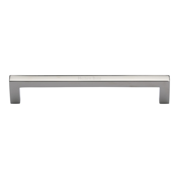 C0339 160-PNF  160 x 170 x 30mm  Polished Nickel  Heritage Brass City Cabinet Pull Handle