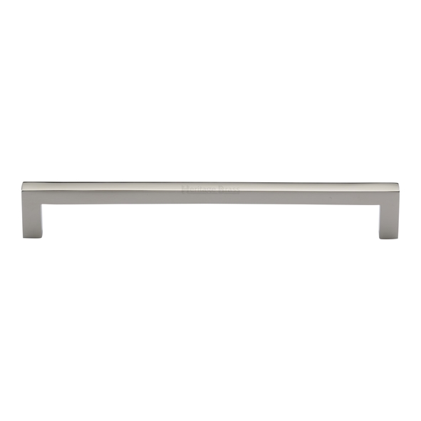 C0339 192-PNF  192 x 202 x 30mm  Polished Nickel  Heritage Brass City Cabinet Pull Handle