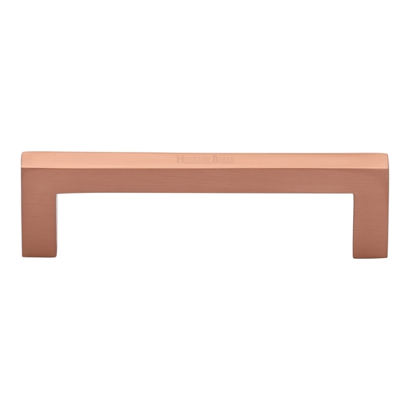 C0339 96-SRG  096 x 106 x 30mm  Satin Rose Gold  Heritage Brass City Cabinet Pull Handle