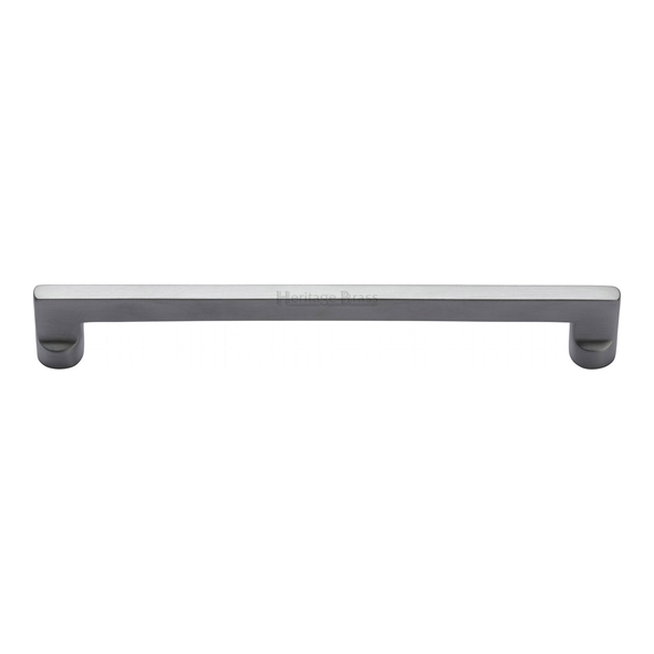 C0345 256-SC  256 x 273 x 35mm  Satin Chrome  Heritage Brass Trident Cabinet Pull Handle