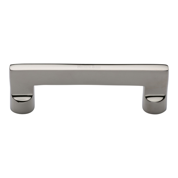 C0345 96-PNF  096 x 115 x 35mm  Polished Nickel  Heritage Brass Trident Cabinet Pull Handle