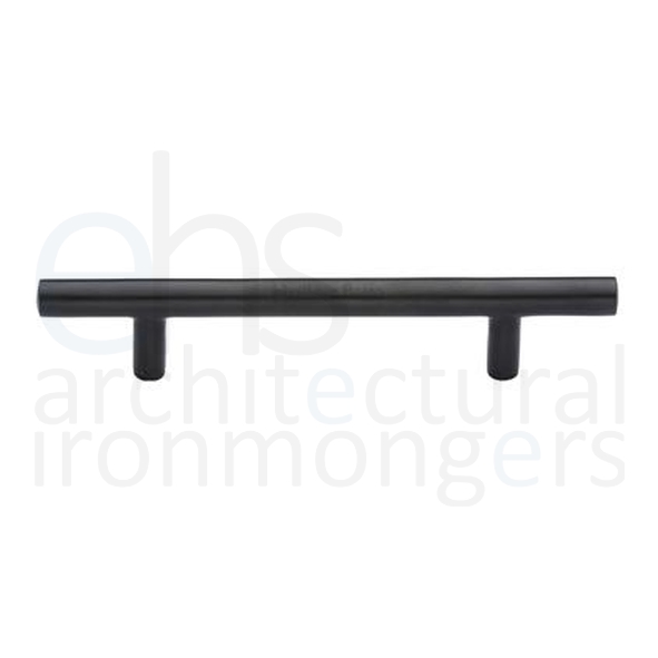 C0361 101-BKMT  101 x 165 x 32mm  Matt Black  Heritage Brass Pedestal 11mm  Cabinet Pull Handle