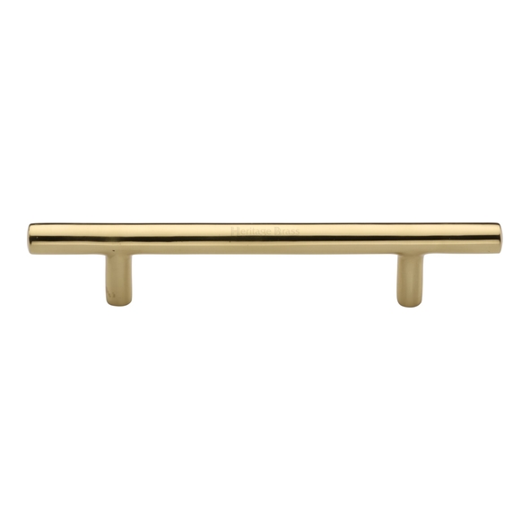 C0361 101-PB  101 x 165 x 32mm  Polished Brass  Heritage Brass Pedestal 11mm  Cabinet Pull Handle