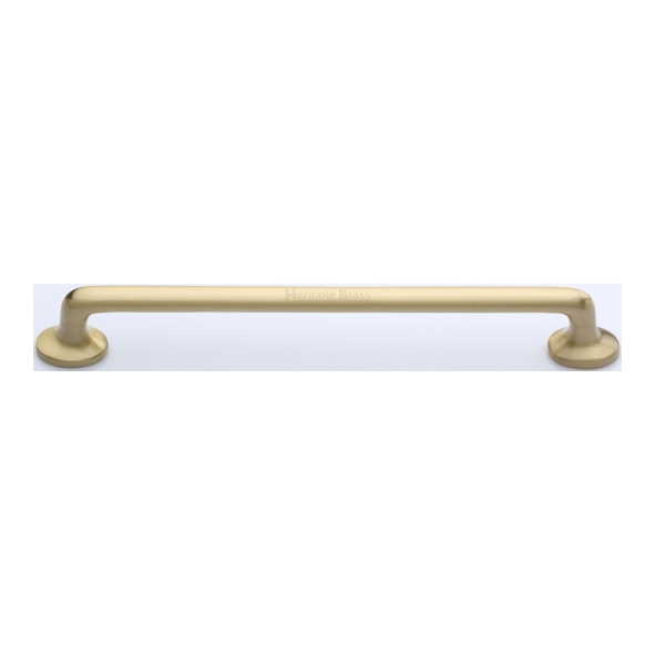 C0376 203-SB  203 x 232 x 32mm  Satin Brass  Heritage Brass Traditional Cabinet Pull Handle