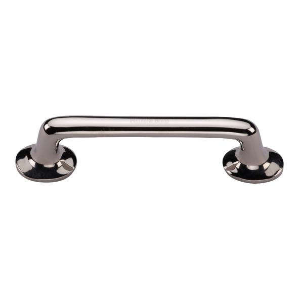 C0376 96-PNF  096 x 127 x 32mm  Polished Nickel  Heritage Brass Traditional Cabinet Pull Handle