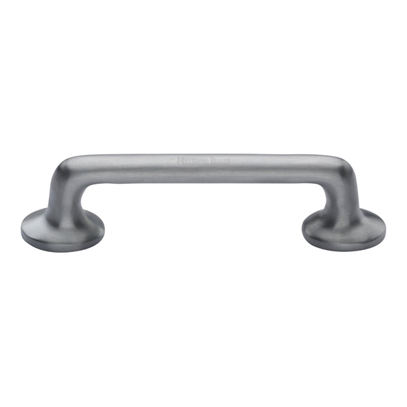 C0376 96-SC  096 x 127 x 32mm  Satin Chrome  Heritage Brass Traditional Cabinet Pull Handle