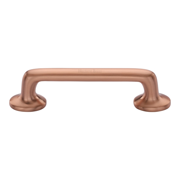 C0376 96-SRG  096 x 127 x 32mm  Satin Rose Gold  Heritage Brass Traditional Cabinet Pull Handle
