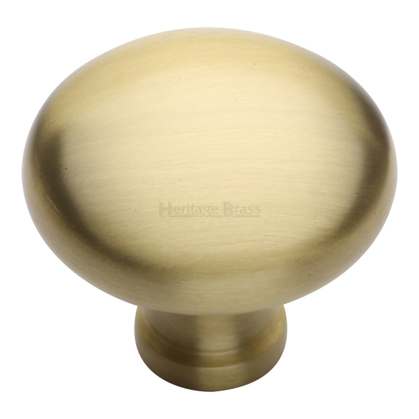 C113 38-SB  38 x 16 x 32mm  Satin Brass  Heritage Brass Bun Cabinet Knob