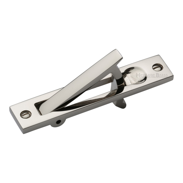 C1165-PNF • Polished Nickel • Heritage Brass Traditional Pocket Door End Pull Handle