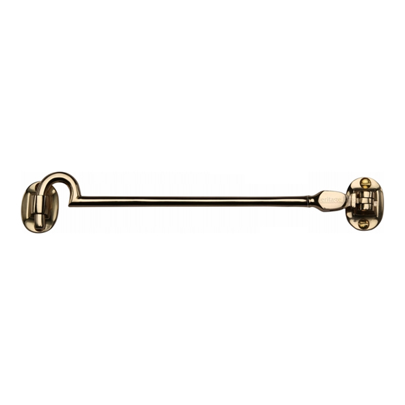 AA64  254mm  Polished Brass  Carlisle Brass Silent Pattern Cabin Hook