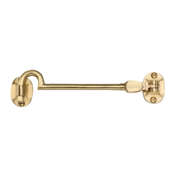 C1530 6-SB  152mm  Satin Brass  Heritage Brass Silent Pattern Cabin Hook