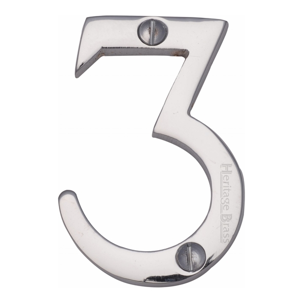 Heritage Brass C1567 Polished Chrome Face Fixing 51mm Numerals