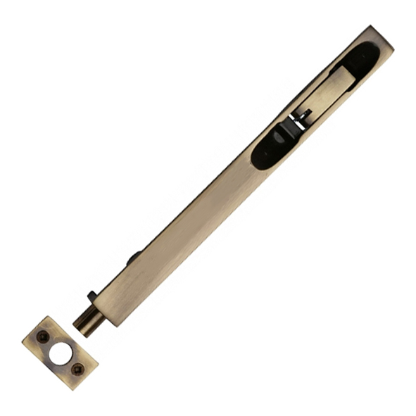 C1680 8-AT • 200 x 20mm • Antique Brass • Lever Action Flush Bolt