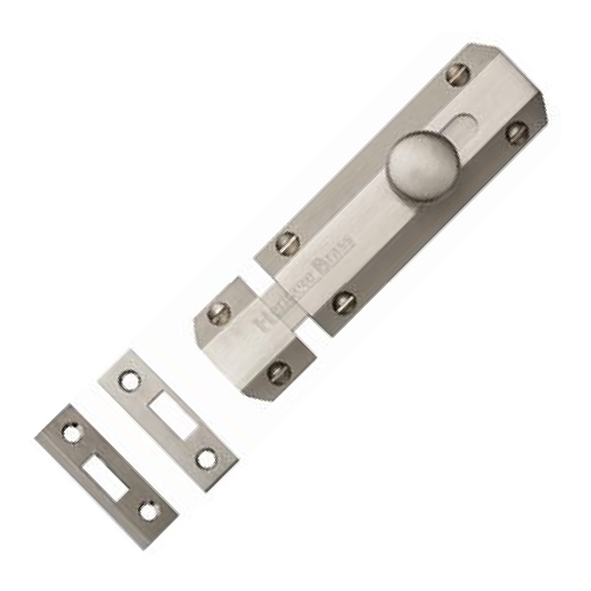 C1685 4-SN • 102 x 36mm • Satin Nickel • Heritage Brass Universal Slide Action Surface Bolt