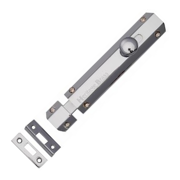 C1685 6-PC • 152 x 36mm • Polished Chrome • Heritage Brass Universal Slide Action Surface Bolt