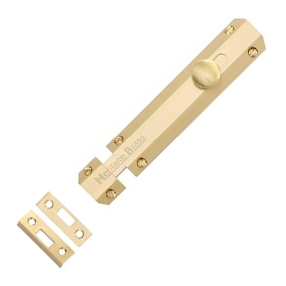 C1685 6-SB • 152 x 36mm • Satin Brass • Heritage Brass Universal Slide Action Surface Bolt