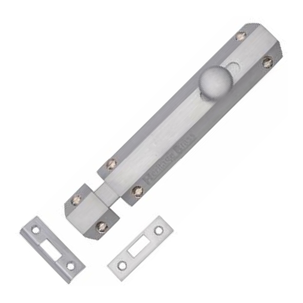 C1685 6-SC • 152 x 36mm • Satin Chrome • Heritage Brass Universal Slide Action Surface Bolt