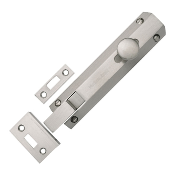 C1694 6-SC • 152 x 36mm • Satin Chrome • Heritage Brass Necked Universal Slide Action Surface Bolt