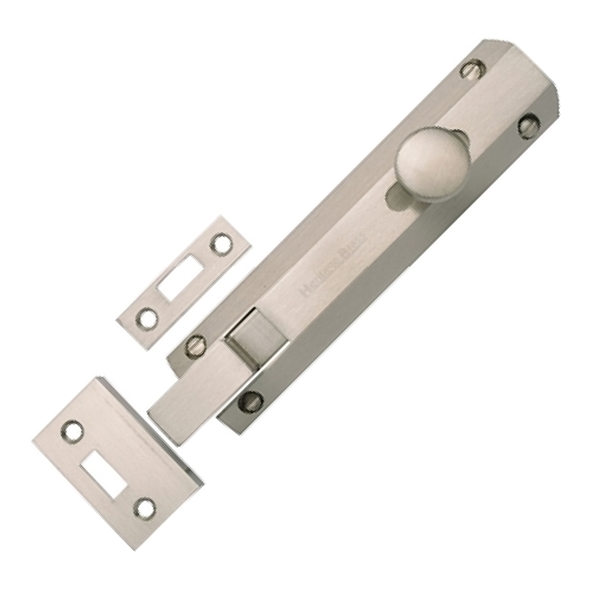 C1694 6-SN  152 x 36mm  Satin Nickel  Heritage Brass Necked Universal Slide Action Surface Bolt