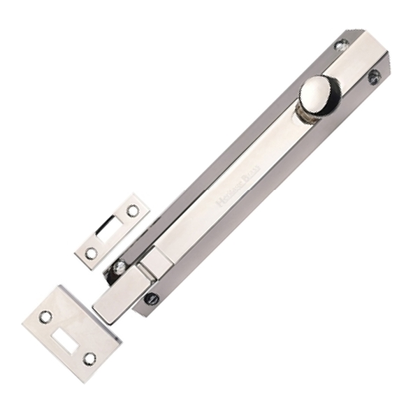 C1694 8-PNF • 202 x 36mm • Polished Nickel • Necked Universal Slide Action Surface Bolt