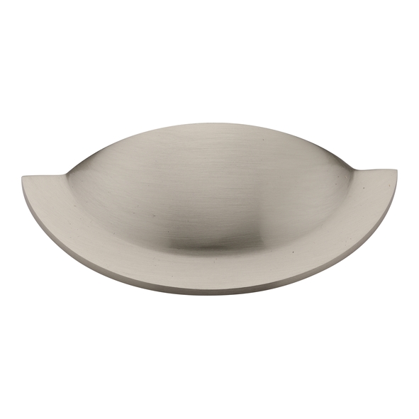 C1730-SN • 57 c/c x 97 x 43 x 18mm • Satin Nickel • Heritage Brass Crescent Cabinet Cup Handle