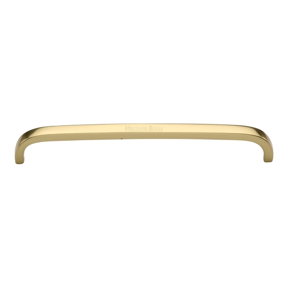 C1800 203-PB  211 x 203 x 32mm  Polished Brass  Heritage Brass Flat D Pattern Cabinet Pull Handle