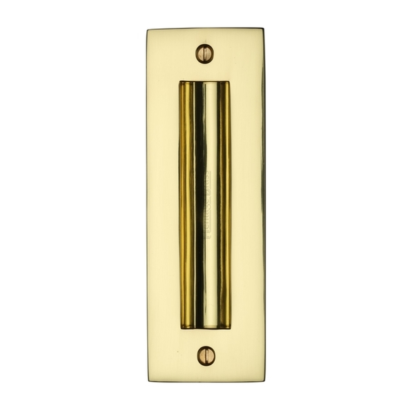 C1820 6-PB  152 x 52mm  Polished Brass  Heritage Brass Heavy Traditional Rectangular Flush Pull