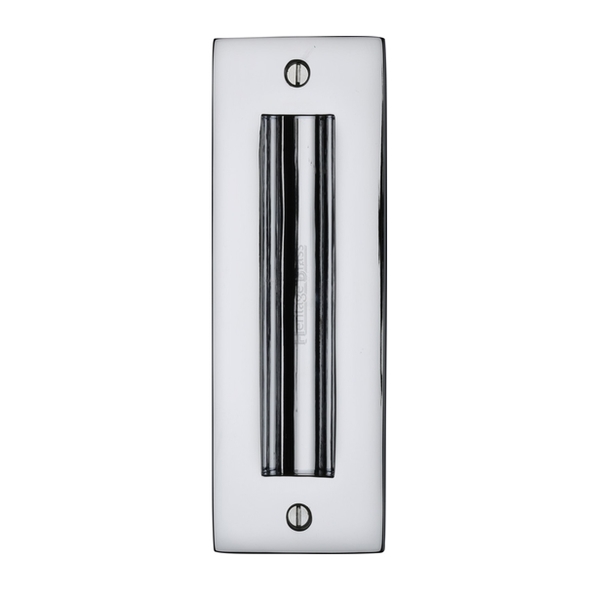 C1820 6-PC  152 x 52mm  Polished Chrome  Heritage Brass Heavy Traditional Rectangular Flush Pull