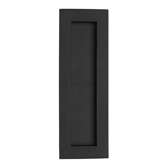 C1855 175-BKMT • 175 x 58mm • Matt Black • Heritage Brass Glue & Pin Fix Rectangular Flush Pull