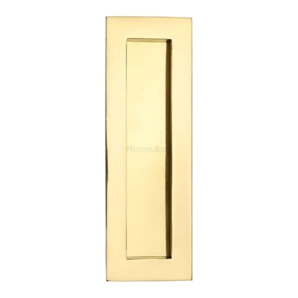 C1855 175-PB  175 x 58mm  Polished Brass  Heritage Brass Glue & Pin Fix Rectangular Flush Pull