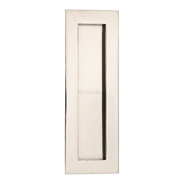 C1855 175-PNF • 175 x 58mm • Polished Nickel • Heritage Brass Glue & Pin Fix Rectangular Flush Pull