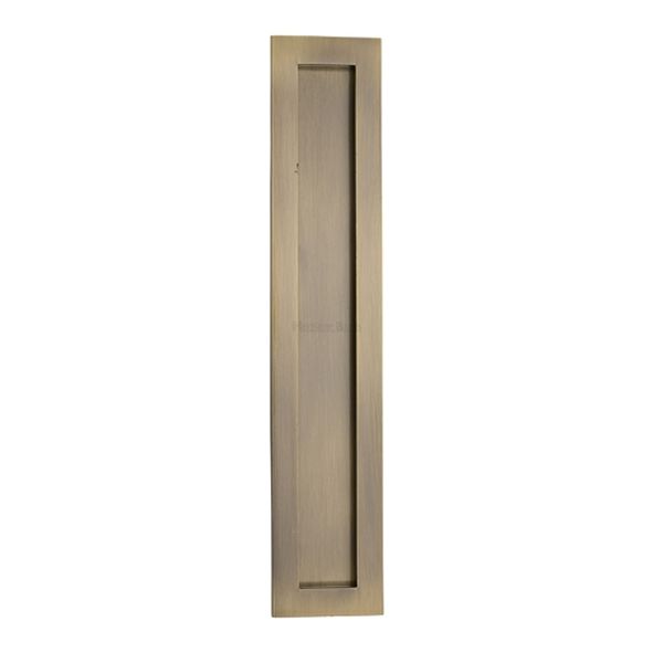 C1855 300-AT • 300 x 58mm • Antique Brass • Heritage Brass Glue & Pin Fix Rectangular Flush Pull