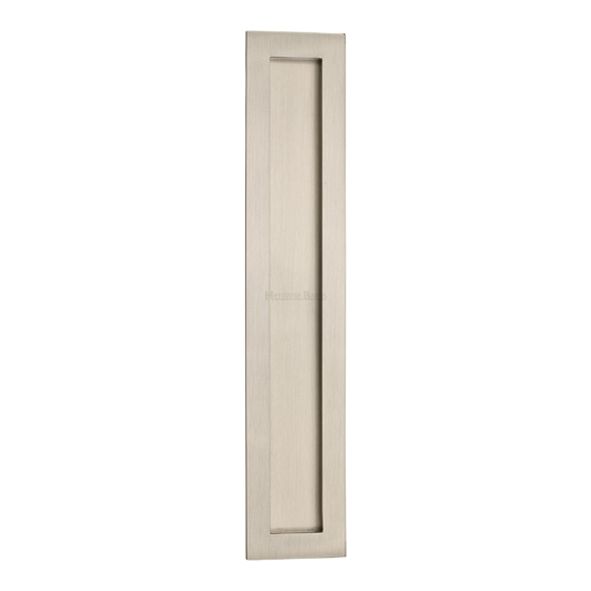 C1855 300-SN  300 x 58mm  Satin Nickel  Heritage Brass Glue & Pin Fix Rectangular Flush Pull