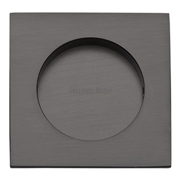 C1860-MB • 63.5 x 63.5mm • Matt Bronze • Heritage Brass Glue Fix Square Flush Pull