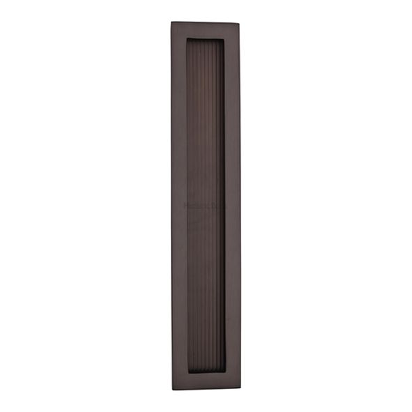 C1865 300-MB • 300 x 58mm • Matt Bronze • Heritage Brass Glue & Pin Fix Reeded Rectangular Flush Pull